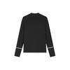 Fila Solid Color Round Neck Pullover Casual Long Sleeve Knit Sweater Women Sweater Black F11W411415F-BK