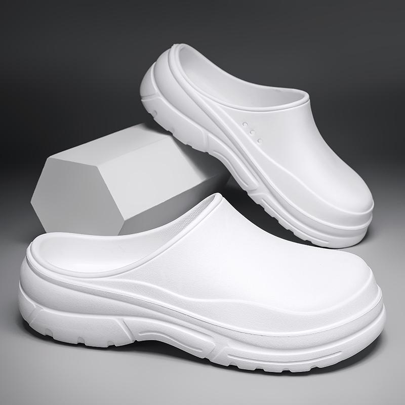 Fashion New Men's Outdoor Work Shoes Lightweight Platform Anti Slip Walking Large Summer Indoor Home Slippers for Women Chef Shoes