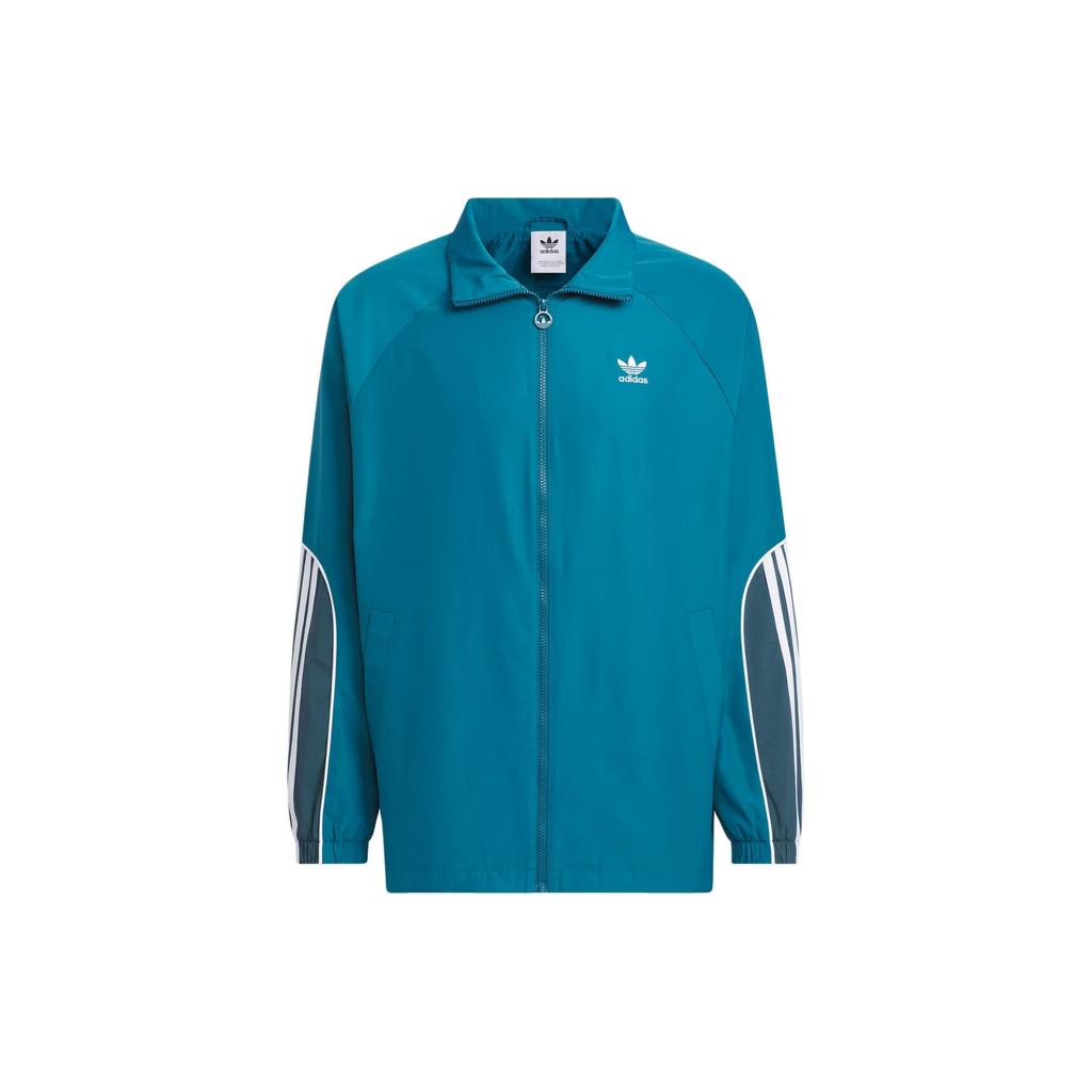 Adidas Originals 3-Stripes Coach Jacket Loose Weave Sport Men Outerwear Pine-Green JE3492