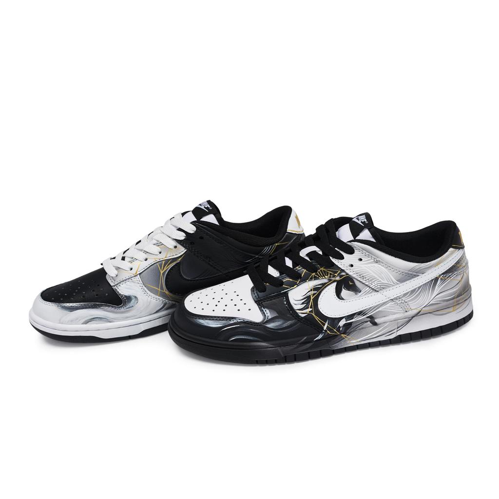 Nike Dunk 811 Manufacturing, Jiying Xingkong, Special Shoe Box Low Top Skateboard Shoes Men's Black White Gold DD1391-100(Team80-S-BOX)