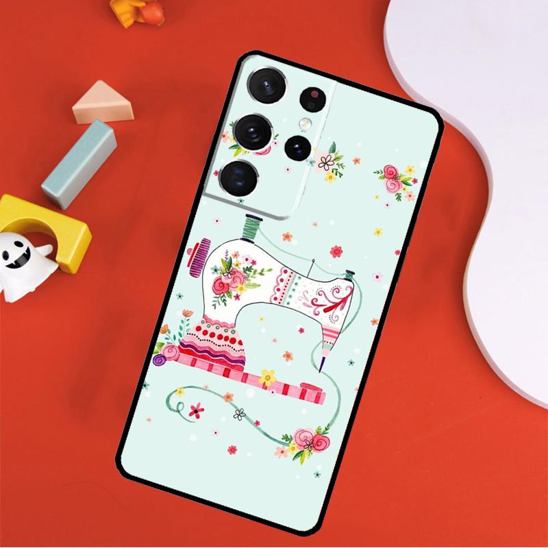Sewing Machine Phone Case For Samsung Galaxy S25 Ultra S24 Ultra S9 S10 S20 S21 S22 S23 Plus S24 FE Cover
