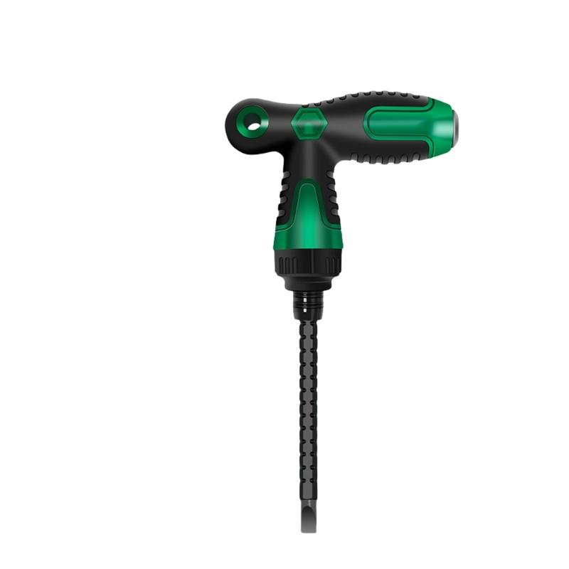 Double Head Ratcheting Screwdriver Retractable Shafts Compact Steel Tool For Tight Space DIY Projects