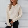Loose Round Neck Knitted Sweater Autumn and Winter Women's Sweater Casual Pullover Sweater