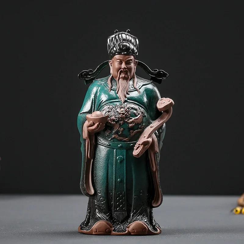 1PCS Ceramic Fortune and Longevity Crafts Chinese Retro Lucky Ornament Home Desktop Entrance Living Room Accessories Gifts