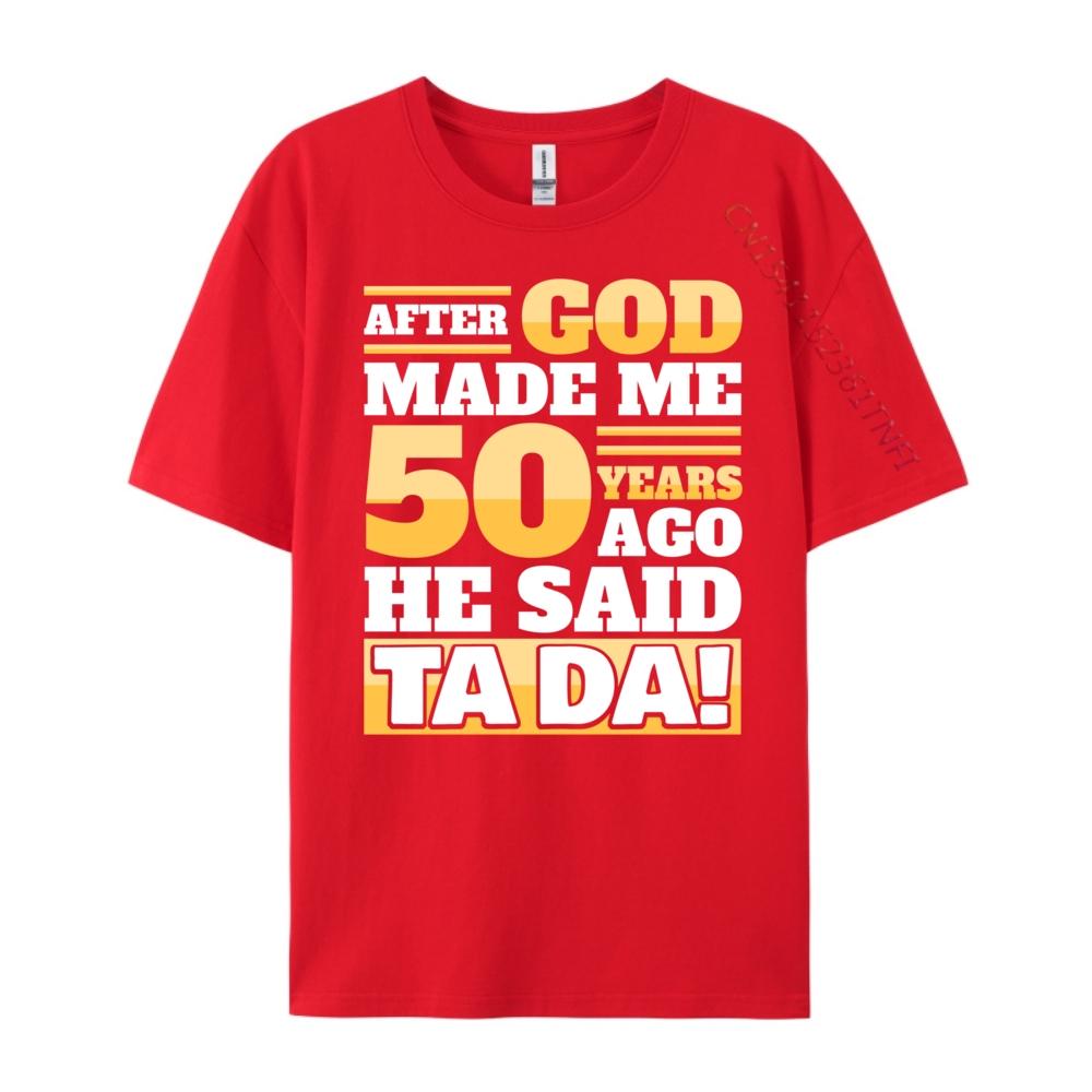 

Funny 50th Birthday 50 Years Mens Shirts Graphic Tee Camiseta Masculina Chinese Style S