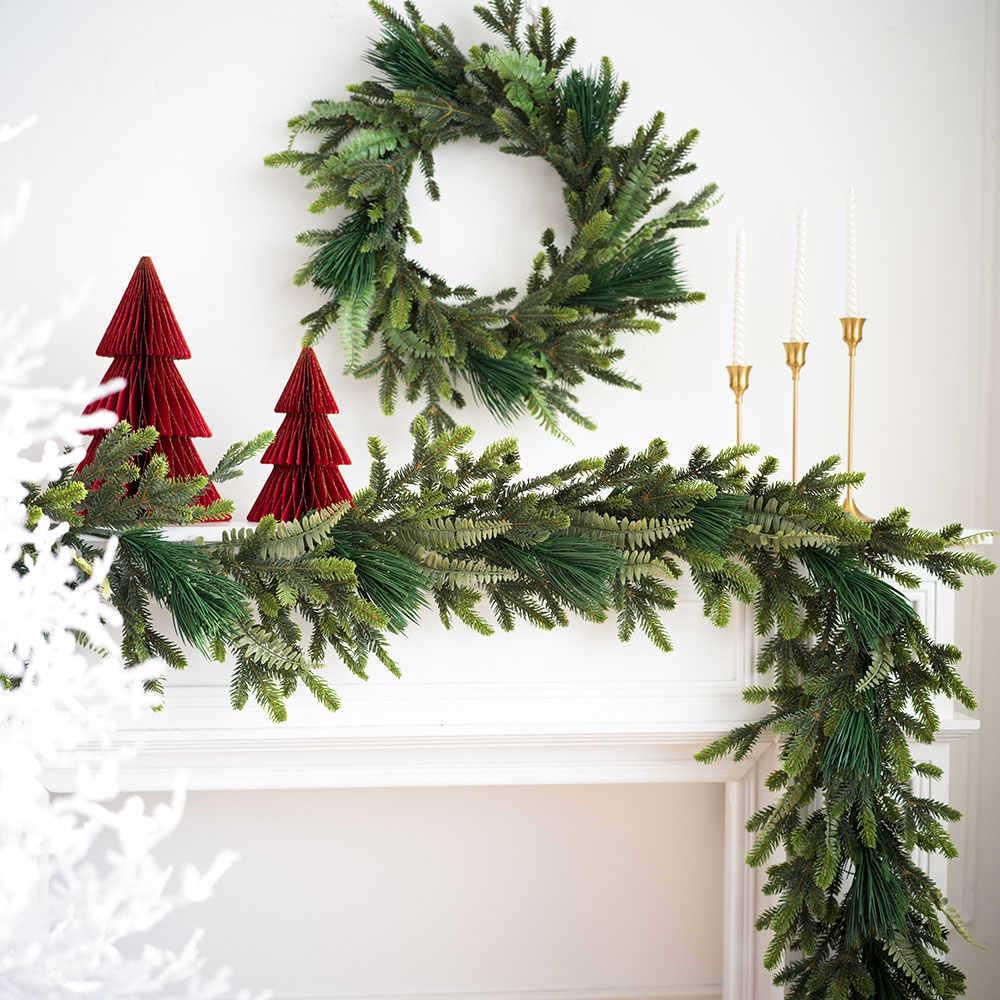 Forest Style PE Christmas Wreath for Door Hanging Decor