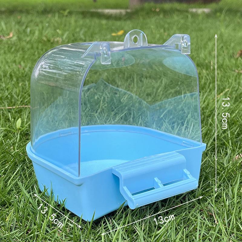 Grande Boîte de Bain Transparente pour Perruches Ondulées, Calopsittes, Inséparables, Perruches - Jouets et Fournitures pour Petits Oiseaux.