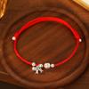 Banyan Tree S925 Silver Lucky Cat & Fish Bracelet - Women's Zodiac Red Rope Jewelry Gift