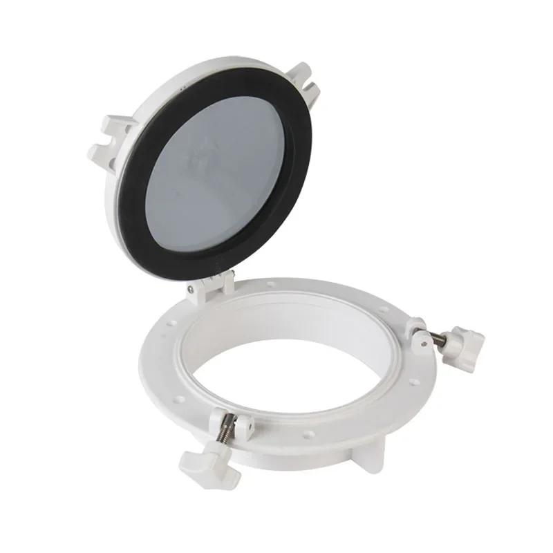 Boat Yacht Round Opening Porthole Window 8.5'' ABS Frame Tempered Glass Portlight