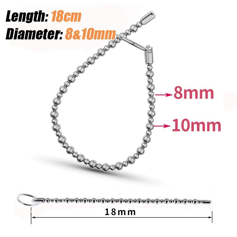 Pánské penisové kuličky Elektrický šok Uretrální dilatátor Nerezový masážní přístroj prostaty BDSM Zpoždění Masturbace Sexuální hračky pro muže