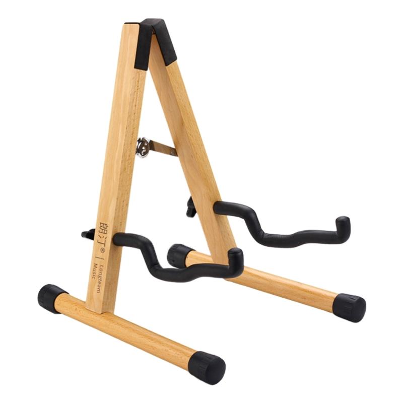 

Wooden A-Frame Guitar Stand Universal Folding Musical Instrument Stand Suitable for Electric Guitars, Bass Guitars