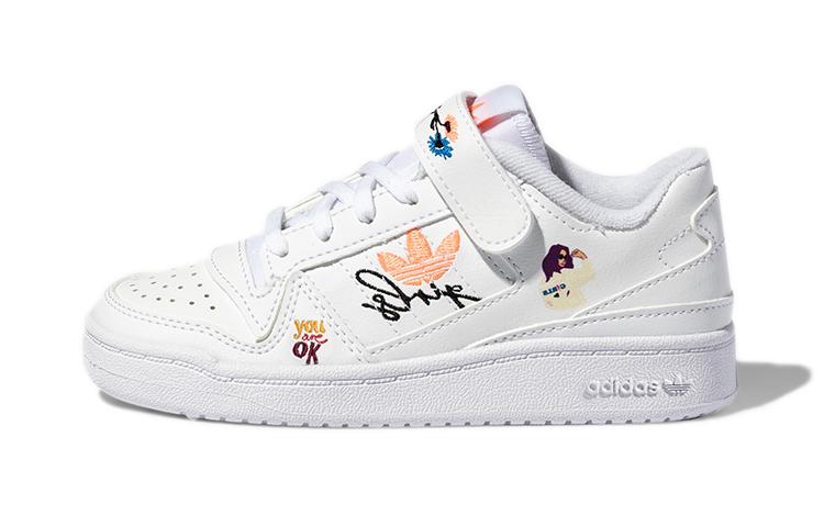 

Adidas Originals FORUM Low C Удобные Устойчивые к истиранию Низкие Кеды для Скейтборда Белые Детские Возраст 3 7 Лет H01454 29