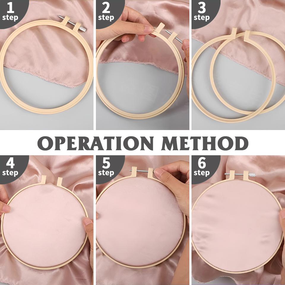 BUDDUR 1PC Plastic Embroidery Hoop Cross-Stitch Frame Hoop Circle Embroidery Shed DIY Handmade Craft Sewing Needwork Supplies