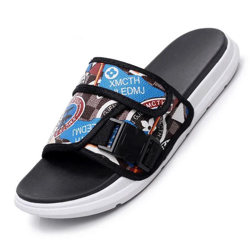 Summer Outdoor Thick Heel Beach Sports Slippers Men's Spring Large Size Indoor Soft Sole Flat Slippers