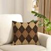 Modern fashion simple geometric Cushion Cover Reversible Plush Pillow Cover Soft Fluffy Home Decor for Sofa Bedroom