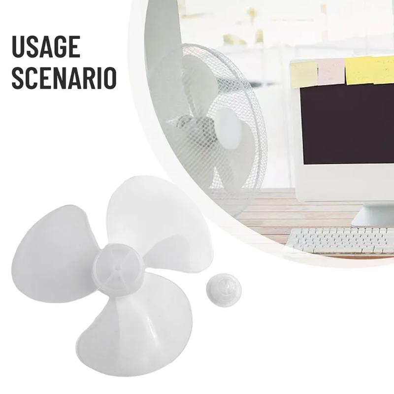 1 Set Electric Fan Diy Accessories Big Wind Plastic Fan Blade 3 Leaves For Midea And Other 16Inch 400Mm Fans Parts