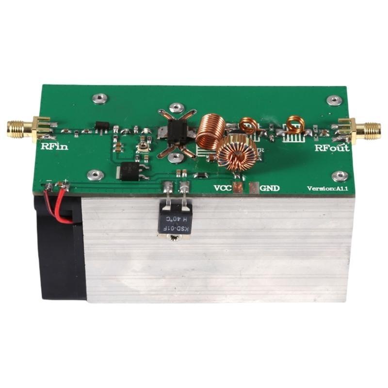 Power Amplifier 12-18V 433MHz 25W Power Amplifier Transmitter VHF Radio Power Amplifier Intelligent Fan Heatsink