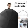 Fully Automatic Folding Ring Buckle Umbrella, Windproof Waterproof, Enlarged Thick,Car Reverse Wind Resistant Umbrella Men Women