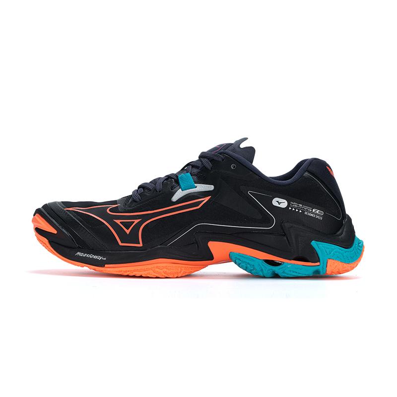 Mizuno Wave Lightning Z8 V1GA240006 Unisex Volleyball Shoes Black/Orange/Blue 45