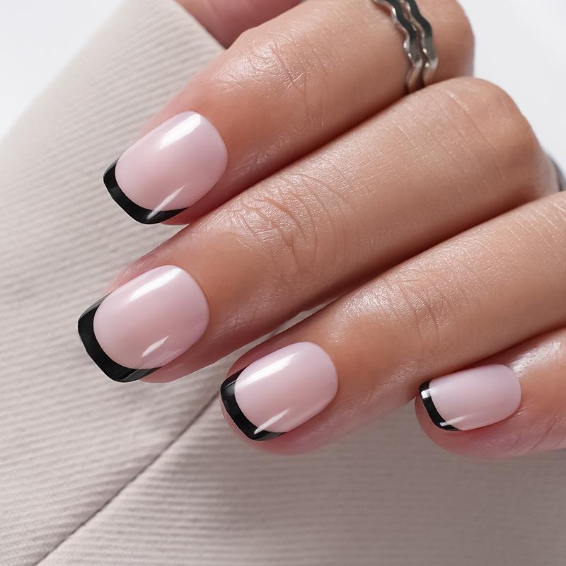 Hot-Selling French Press-on Nails - Fashionable Short Nail Art Stickers