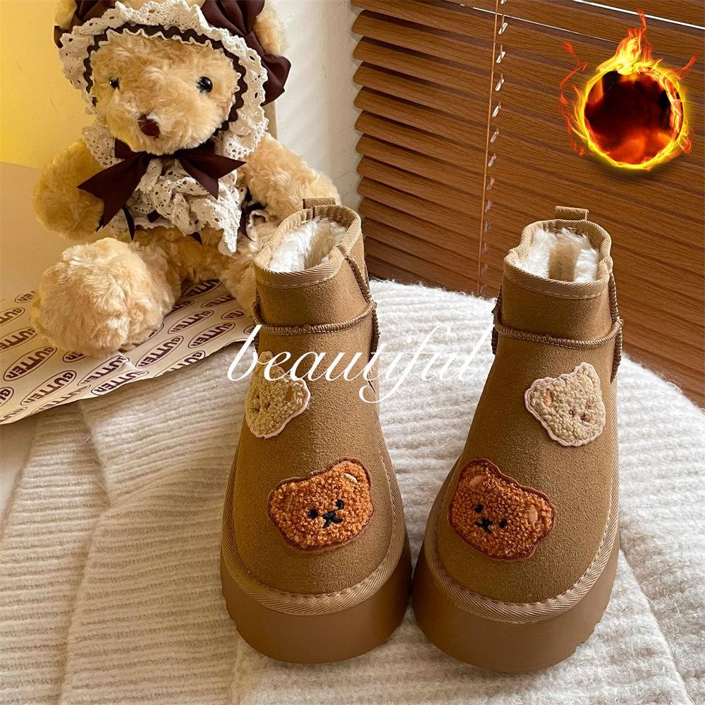 

Новые модные зимние сапоги на толстой подошве для женщин, зимняя плюшевая и теплая хлопковая обувь на толстой подошве