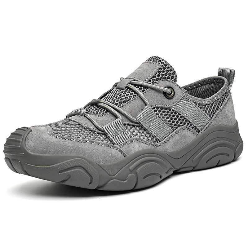 Summer Breathable Mesh Men's Shoes Sports and Leisure Shoes Men's Mesh Creek Walking Shoes Non-slip Outdoor Hollow Mesh Shoes
