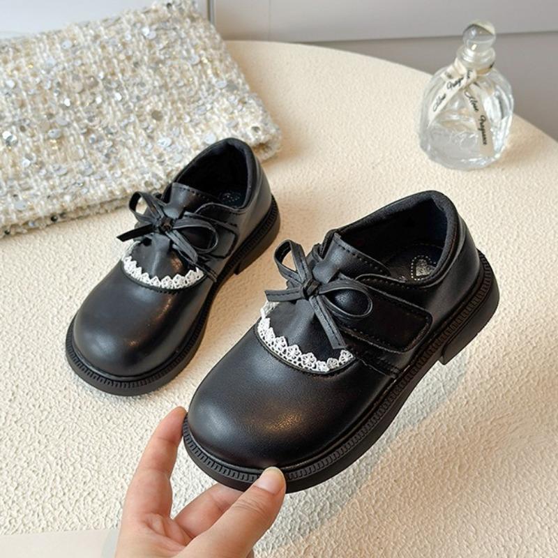 Girls Mary Jane Shoes Bow Princess Shoes Student Soft Sole Versatile Leather Shoes