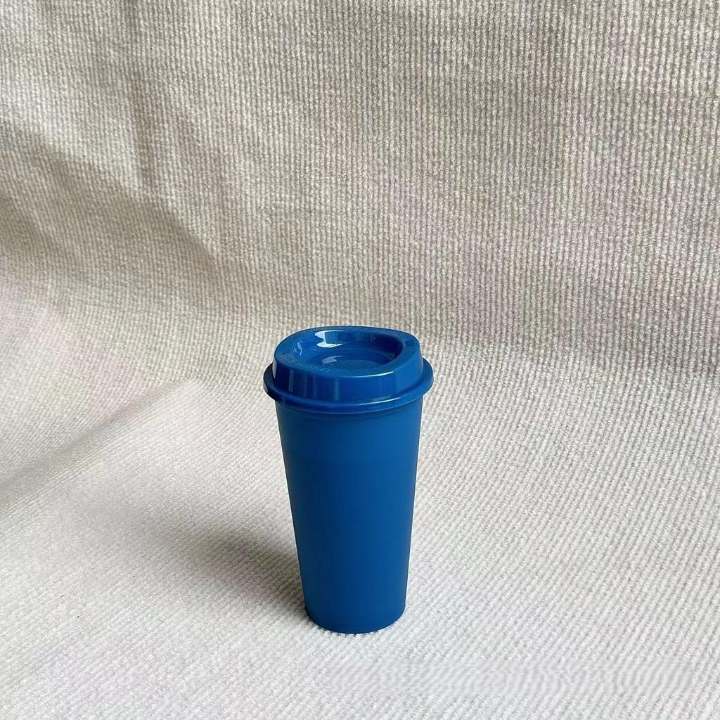 16OZ Color Reusable Plastic Straw Cup Large Capacity Leakproof Travel Tumbler for Coffee Smoothie Home Birthday Party Takeaway