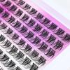 12-Row Lazy Trilogy False Eyelashes Glue Tweezers Set Natural Simulation With Clear Roots