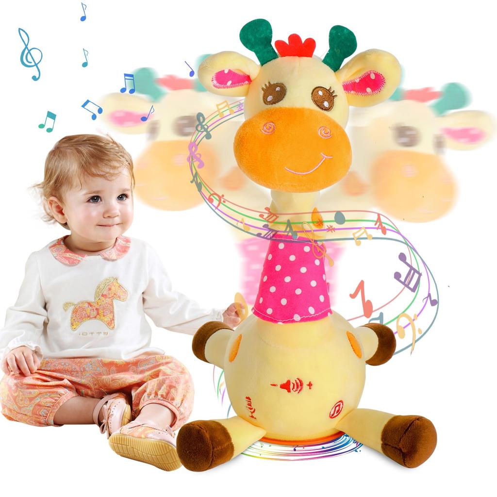 Emoin Moving Giraffe Toy with and Volume Talking Plush Cute Interactive Gift with Perfect for Baby and Gifts Giraffe Singing, Dancing, Recording,