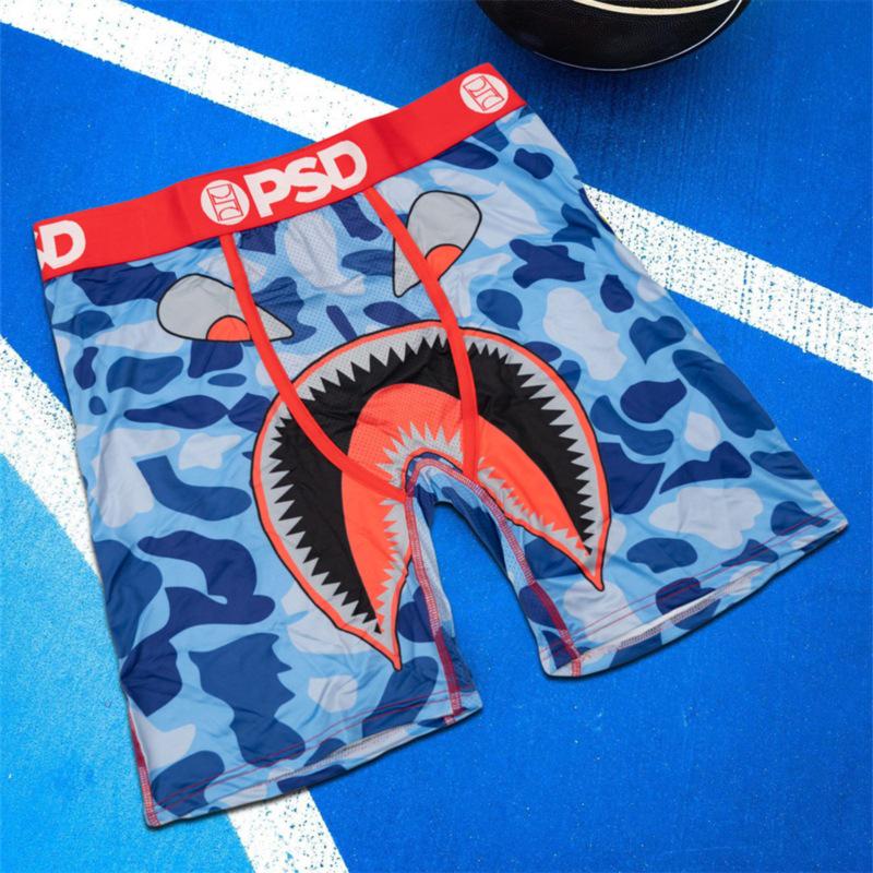 PSD Boxer Briefs Estampados Cómodos de Secado Rápido para Hombre de Línea Larga de Tiro Medio