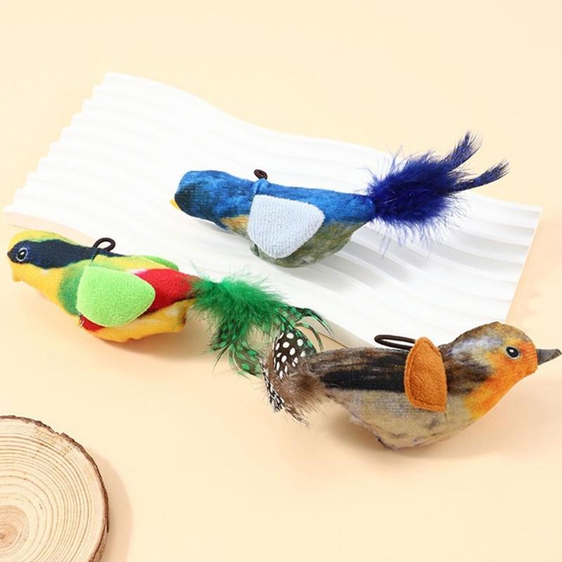 Interactive Cats Toy Funny Teasing Chirping Hanging Type Toy Entertainment Chirping Toy for Felines Play Cats Supplies