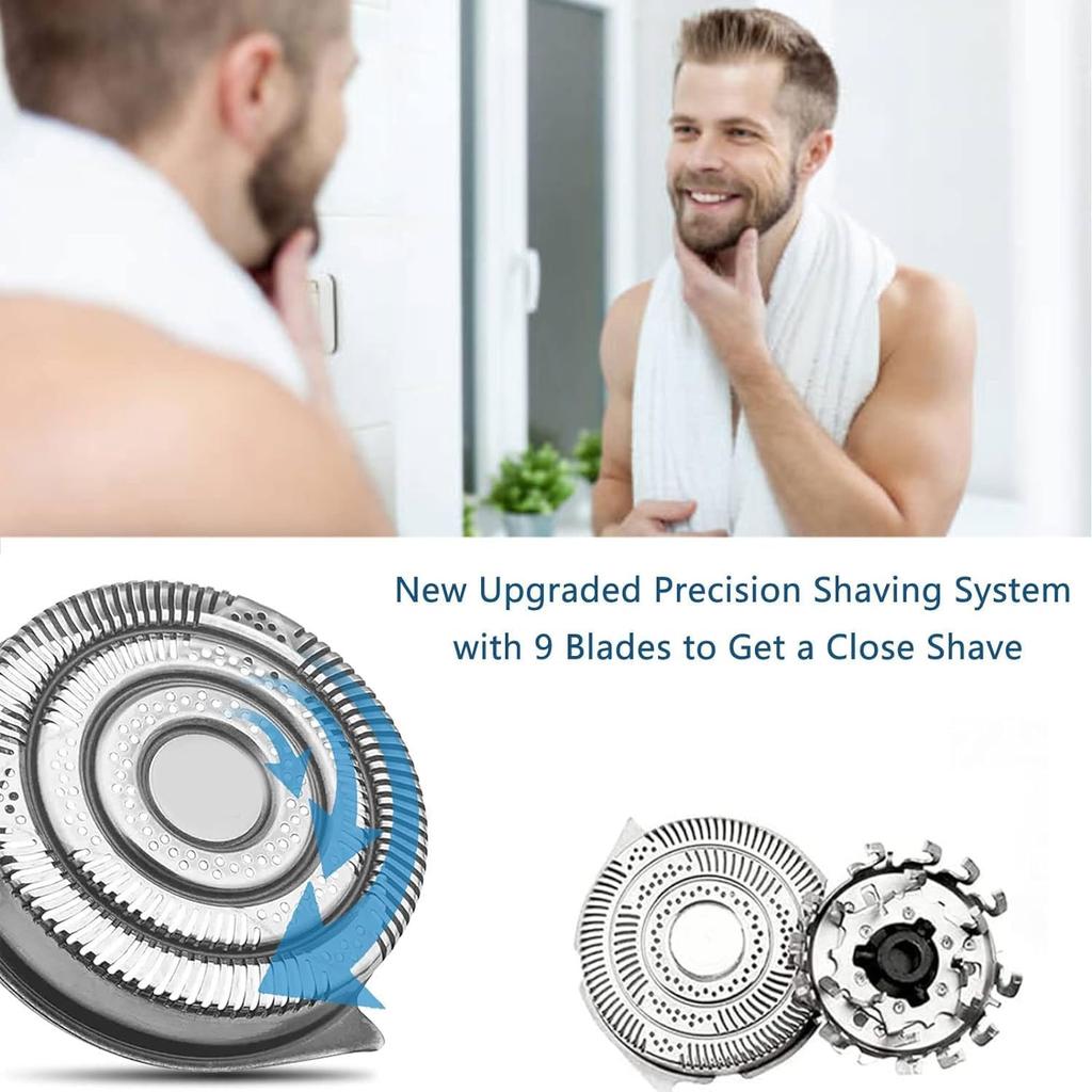 HQ9 Replacement Heads Blades Compatible with Philips Razor Electric Shaver Speed XL Series 8150XL 8160XL 8170XL HQ9070 HQ9080 8240XL 8140XL, Upgraded