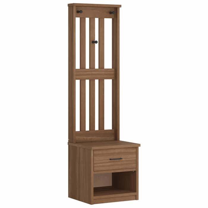 VidaXL Portemanteau SANDNES 45x40x159,5 cm bois massif pin, banc de couloir, meuble de rangement de couloir 4010482