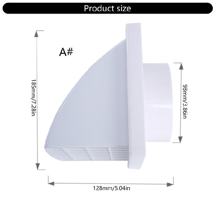 Plastic Exhaust Hood Exterior Wall Ventilation Grille Indoor and Outdoor Air Vent Caps Exterior Wall Exhaust Vent Outlet