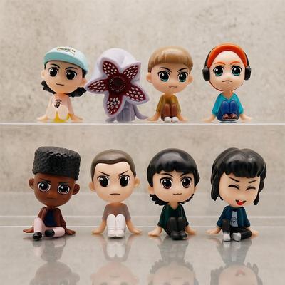 8Pcs/set Cartoon Characters Toys Cute Eleven Demogorgon Anime Figure PVC Ornaments Model Toys Kids Gifts For Children Halloween
