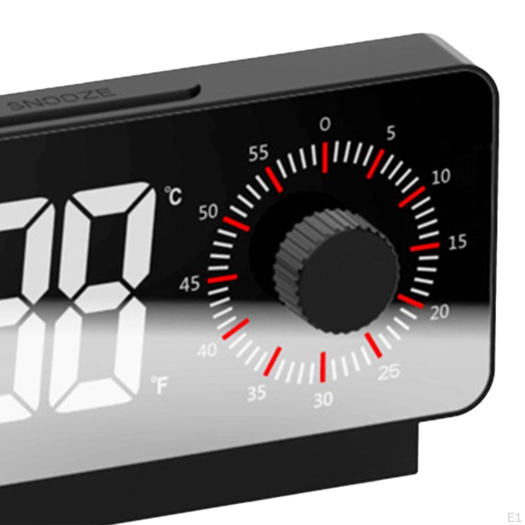 Digital Alarm Clock with Timer Bedside USB Dimmable Minimalistic Clocks for