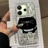Big Headed Black Cat Circular Dots Phone Case for Xiaomi Redmi 13C 14C A5 A3 A4 A3X Note 14 13 12 11 11S 10 Pro Silicone Cover