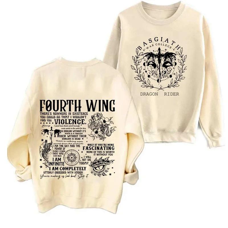 Vintage Fourth Wing Sweatshirt Dragon hoodies
