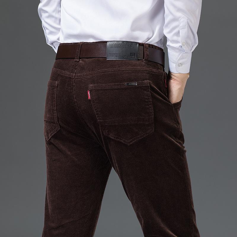 Coleção Outono/Inverno 2024 6 Cores Veludo Cotelê Alta Qualidade Negócios Masculino Casual Veludo Cotelê Calças Masculinas Moda Calças Casuais