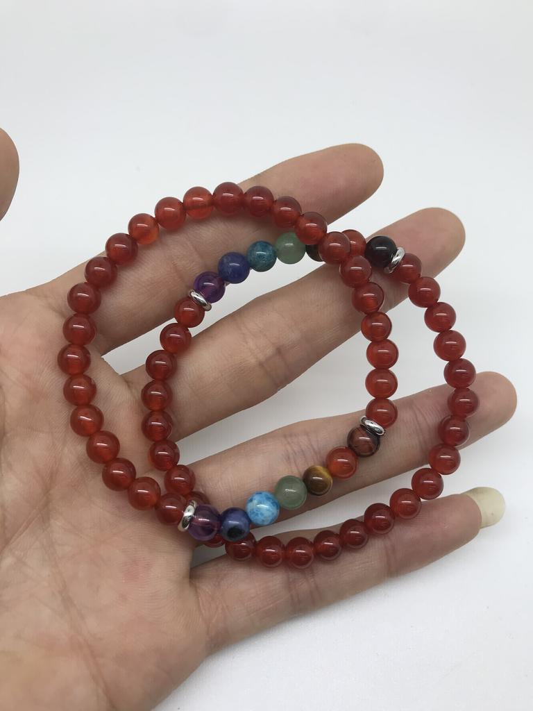 High Quality 8mm Natural Round Beads 7-Chakra Bracelet Gemstone Loose Stone Beads High Quality Stone Beads