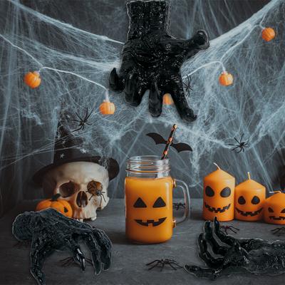 Halloweenové Gotické Čarodějnické Ruce Sošky Ozdoba Halloween Strašidelný Dům Hororová Rekvizita Čertovy Drápy Háčky Domácí Nástěnný Věšák na Šperky