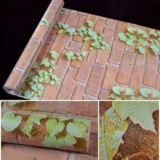 Brick Wallpaper Peel And Stick For Bedroom Faux Brick Kitchen Cabinets Home Decor Wall Stickers Papel De Parede Stickers Muraux