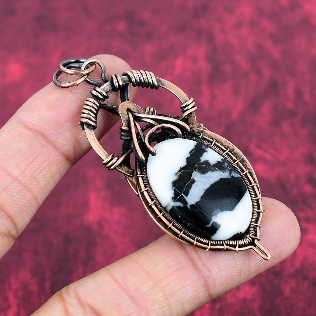 White Buffalo Turquoise Pendant Copper Wire Wrapped Handmade Pendant Copper Jewelry Genuine Gemstone Pendant Gifts For Her Turquoise Jewelry