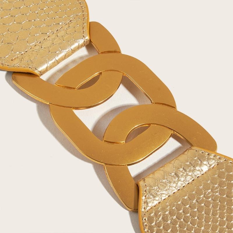 Girls Trendy Waist Belt PU Waistband Costume Underbust Wide Waist Body Jewelry for Party Jeans Belt Dress Chain