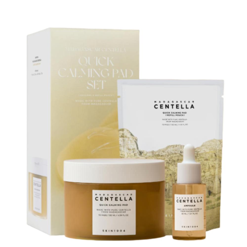 

SKIN1004 Madagascar Centella Quick Calming Pad Set (70 Pads + 70 Refill Pads + 30ml Ampoule)