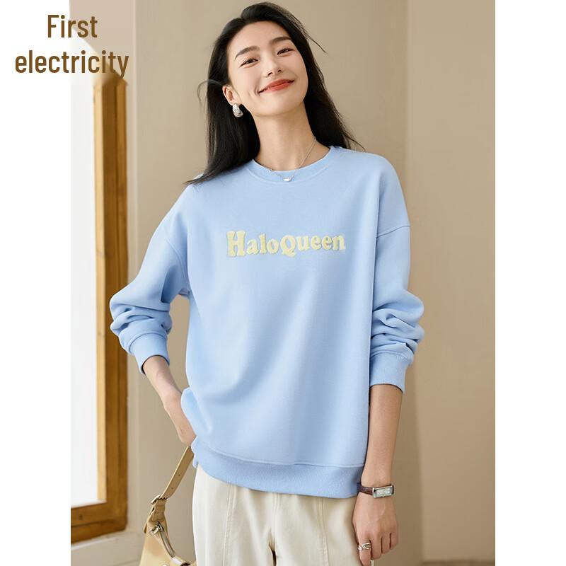 Women's Retro Letter Print Fleece Sweatshirt