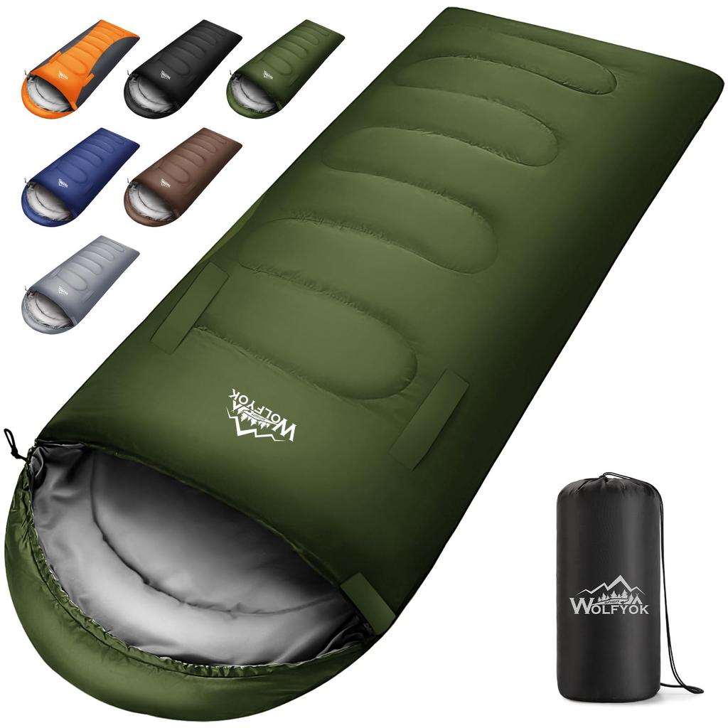 Wolfyok Outdoors Winter Sleeping Bag Limbs 230T Multifunctional Sleeping Comfortable Temperature Range Fully Includes Storage Ideal for Car Emergency