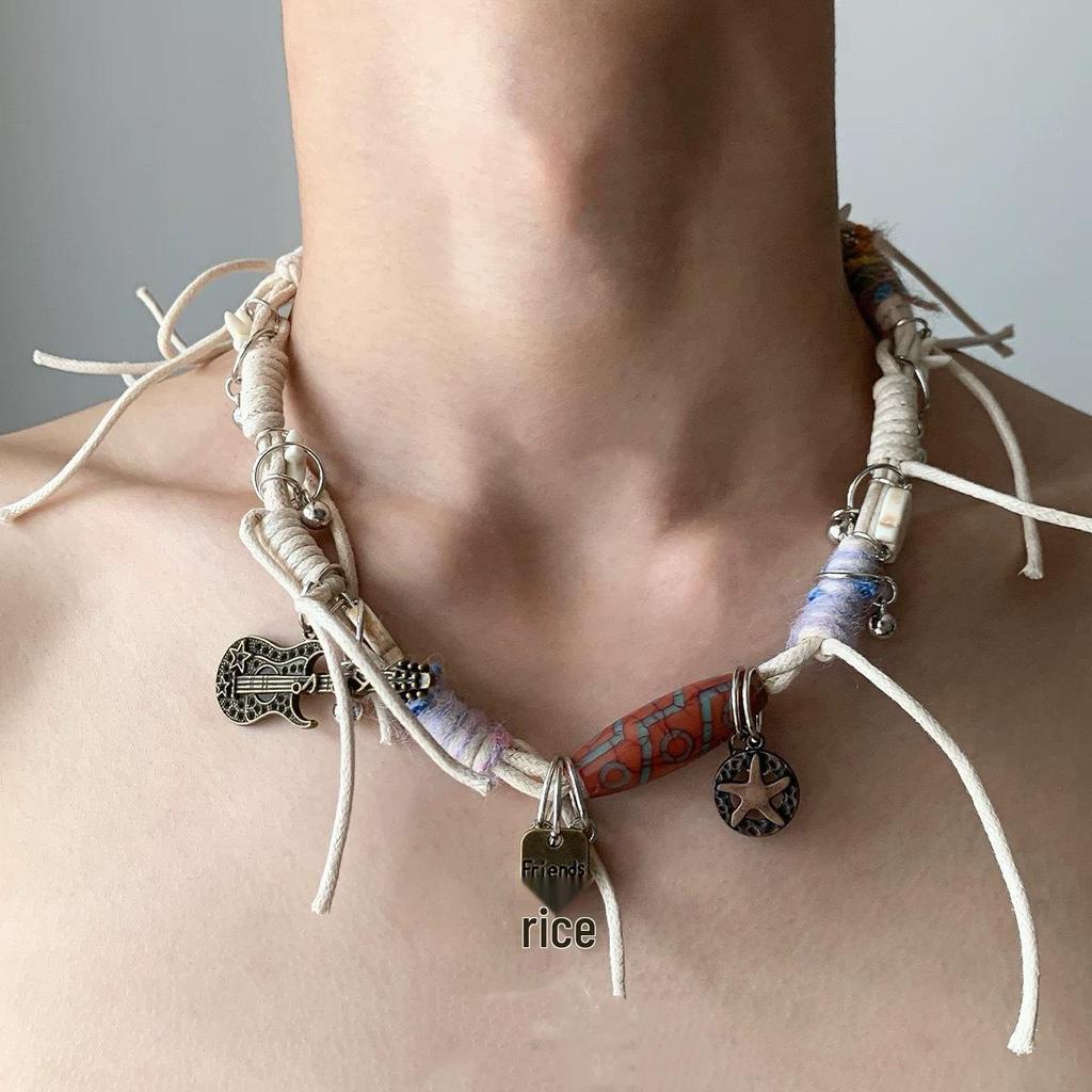 Starburst Double Layer Men's Necklace: Trendy, Light Luxury Hip Hop Style, Unisex Clavicle Chain