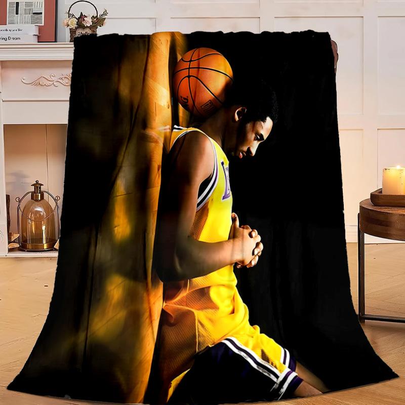 1PC A Basketball Legend Flannel Blanket Gift, Suitable for Both Men And Women, Soft Ideal for Beds And Sofa, Birthday Or Christmas Gift